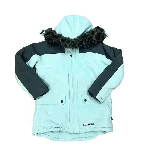 Boulder Gear Girls Insulated Ski Jacket Blue Size M Winter Coat - Picture 1 of 8